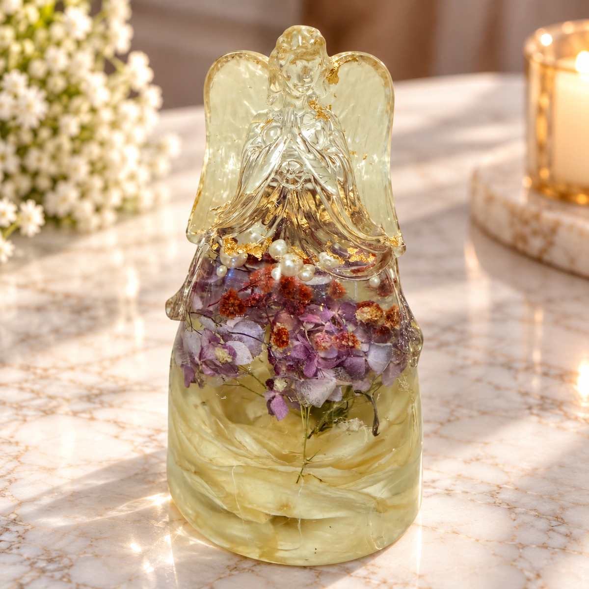 Angel Preserved Flower Resin