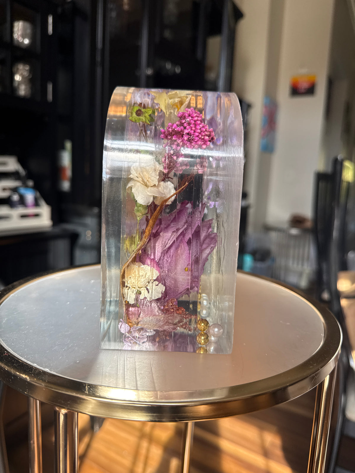 Arch 3D Preserved Flower Resin Block