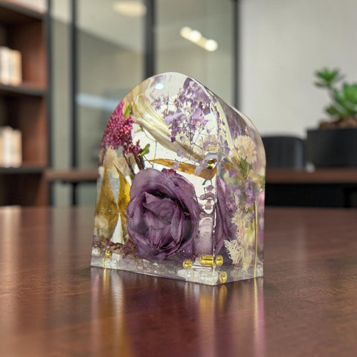 Arch 3D Preserved Flower Resin Block