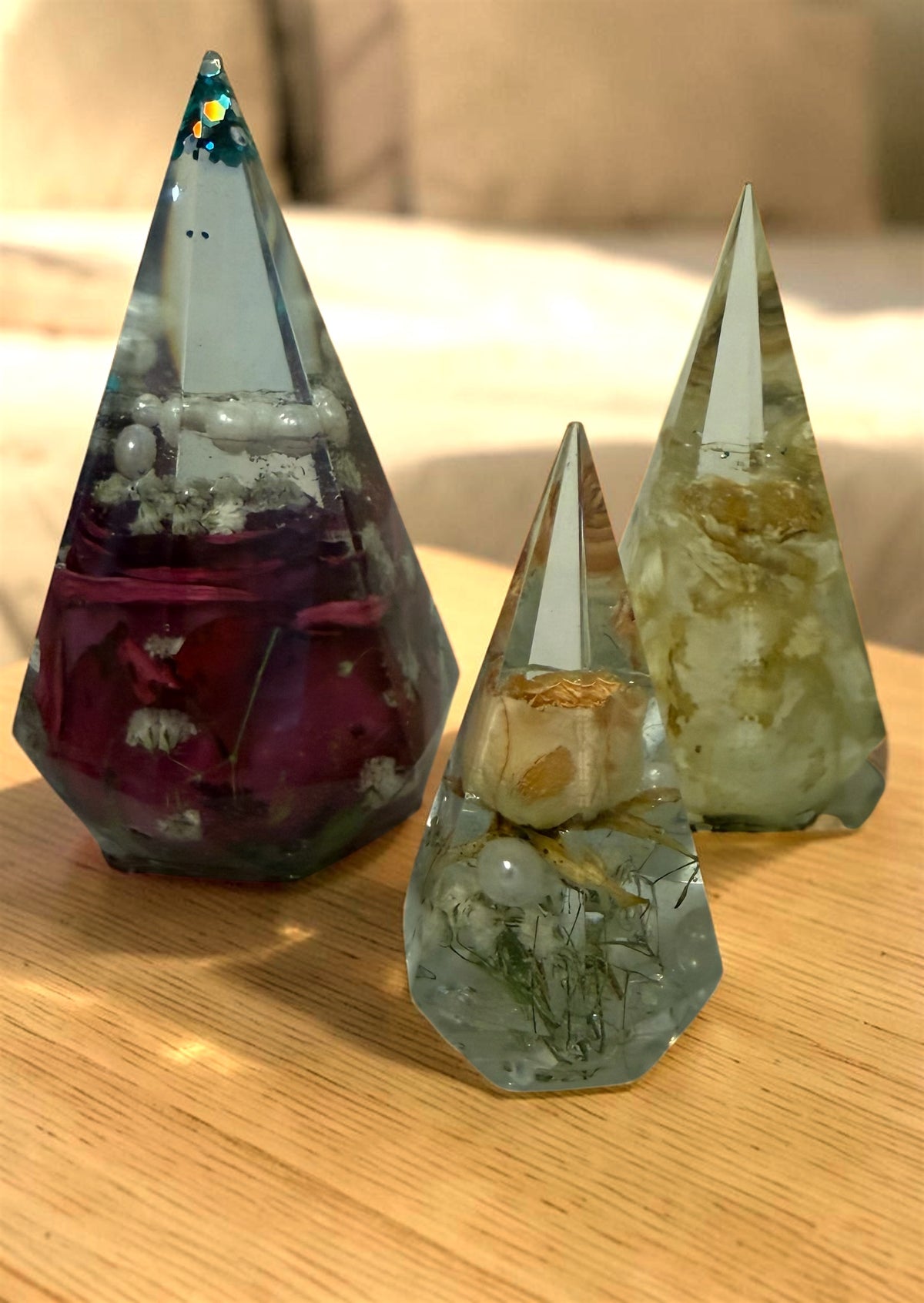 Ring Holders Preserved Flower Resin