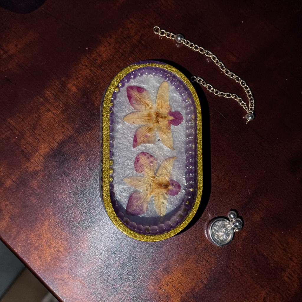 Trinket Tray Preserved Flower Resin