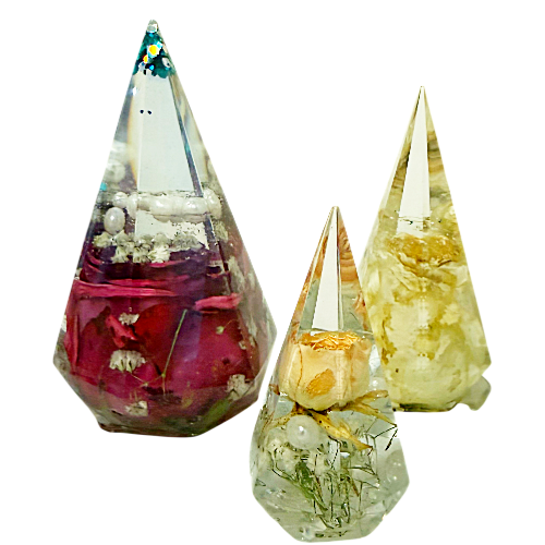 Ring Holders Preserved Flower Resin