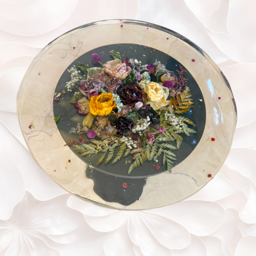Table Top 3D Preserved Flower Resin
