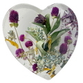 Heart 3D Preserved Flower Resin Block