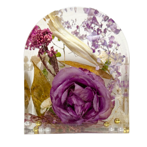 Arch 3D Preserved Flower Resin Block