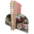 Book Ends 3D Preserved Flower Resin Block
