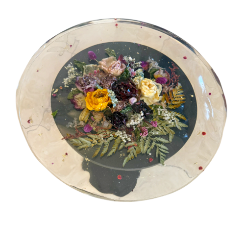 Table Top 3D Preserved Flower Resin